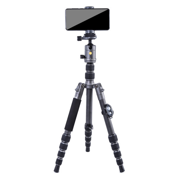 VEO 3 GO 235CB Carbon Fiber Tripod / Monopod with Ball Head, Bluetooth Remote, SPC - Image 3
