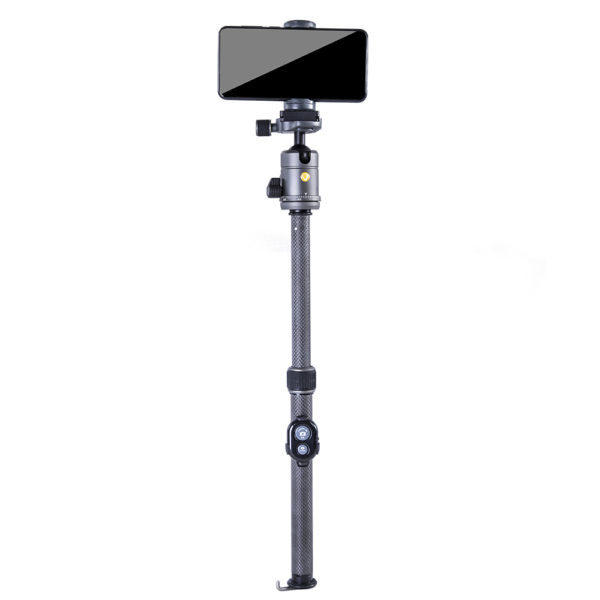 VEO 3 GO 235CB Carbon Fiber Tripod / Monopod with Ball Head, Bluetooth Remote, SPC - Image 8
